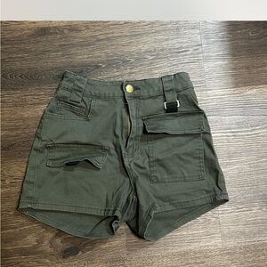 American Bazi Dark Green Cargo Shorts